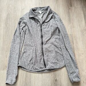 Yogaliscious gray buttery soft Zip-Up Jacket L